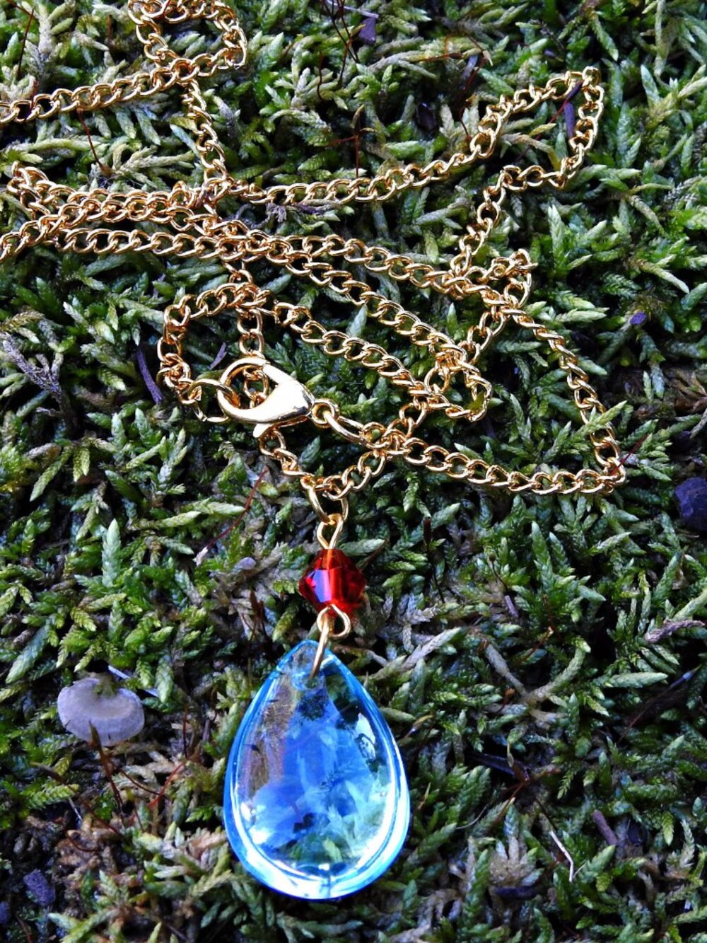 Howl's Moving Castle Blue Gemstone Necklace Replica